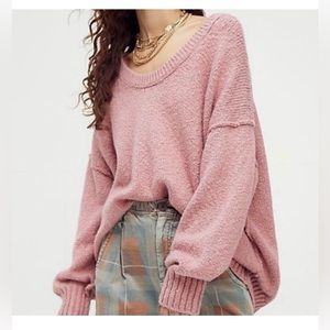 Free people alpine rose pullover sweater